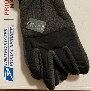 Tek Gear fleece touch screen compatible gloves grey, sz Medium/Large NEW